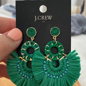 J Crew Raffia earrings